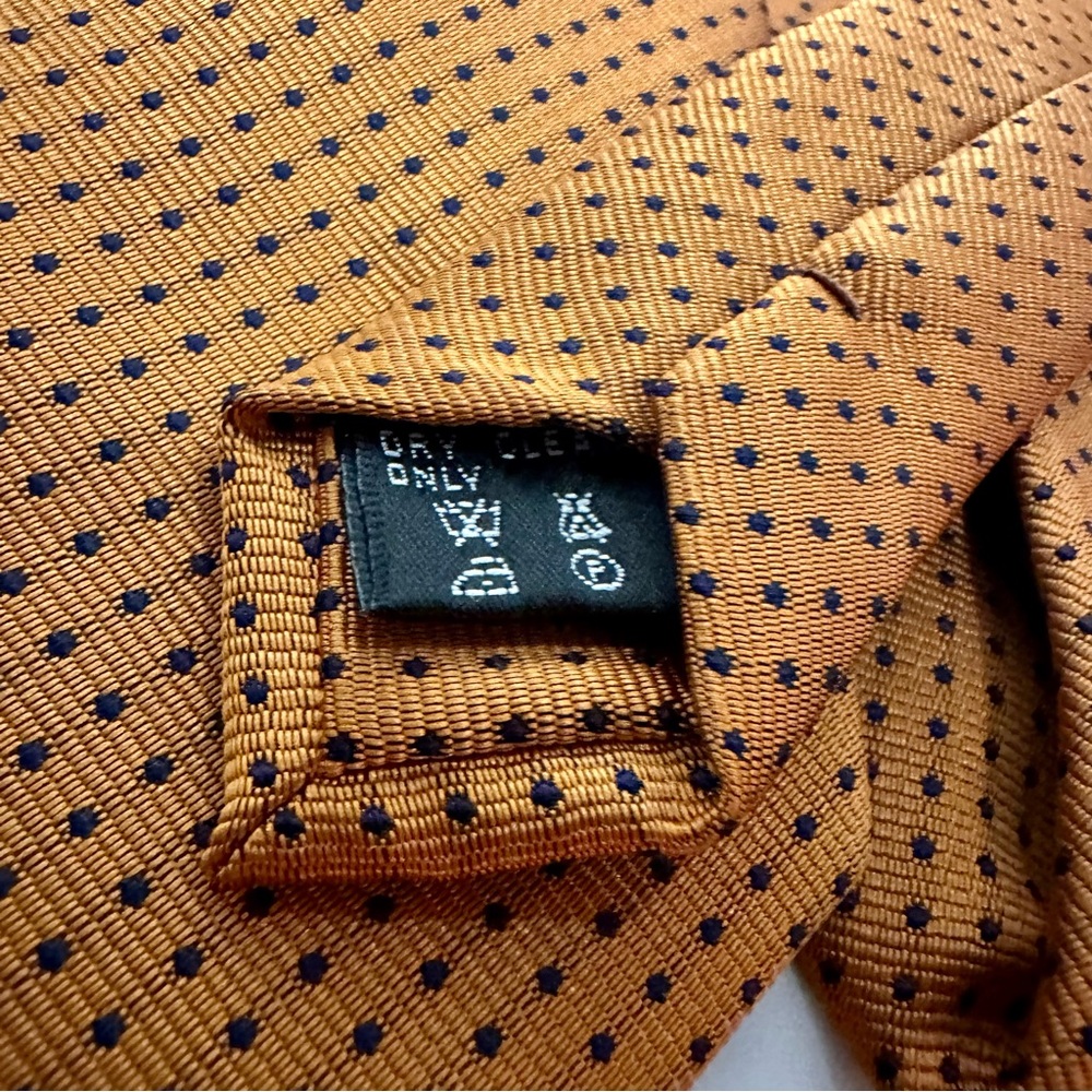 🥂SOLD🥂Untipped Creazoni TUCCI Firenze Modern Classic Silk Dotted Tie, 3.75” - Picture 4 of 6
